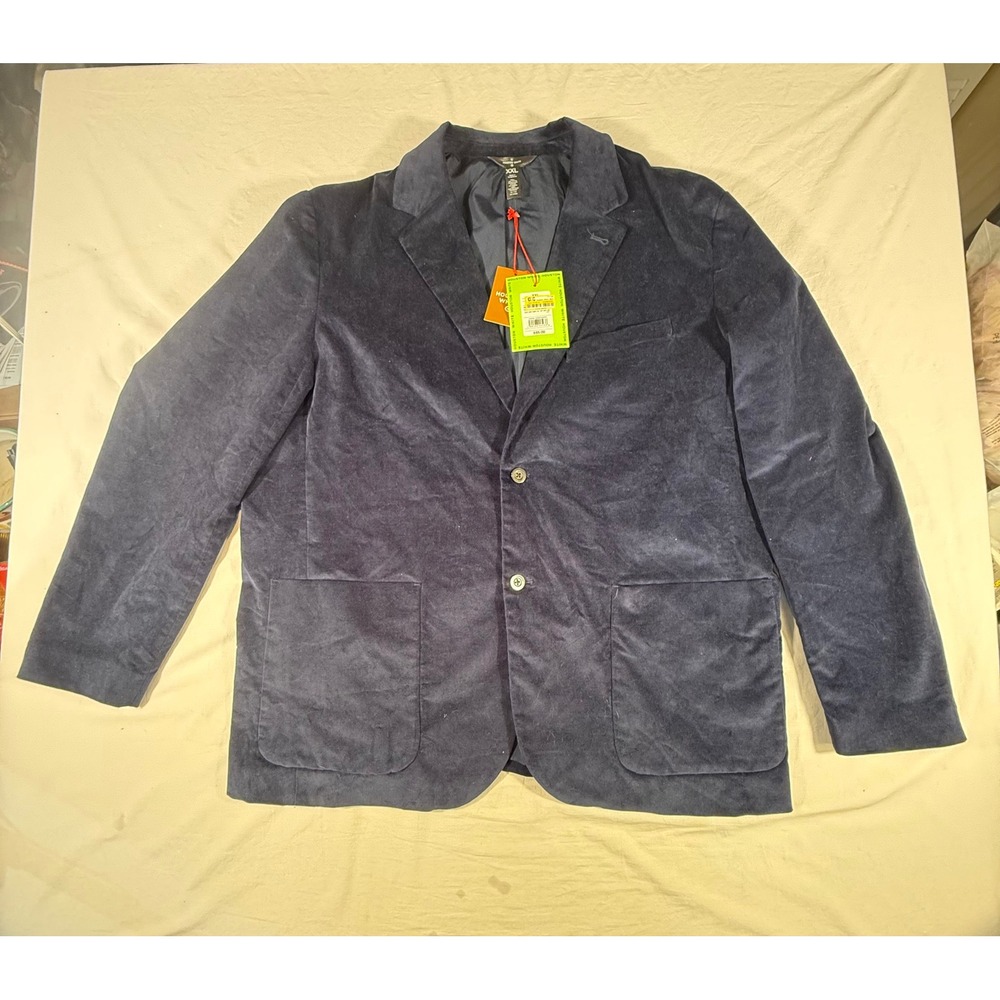 Houston White Blazer Mens XXL Navy Blue NEW Velvet Two Button Jacket